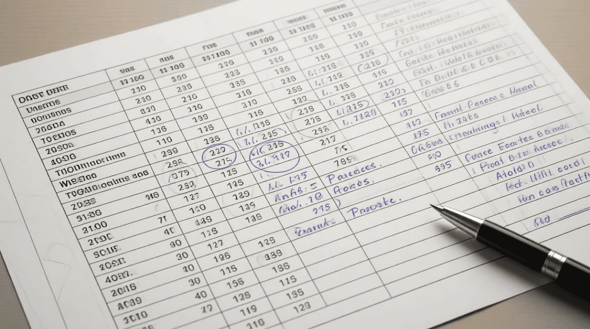 Formulario de carreras de caballos con anotaciones manuscritas destacando tiempos y posiciones