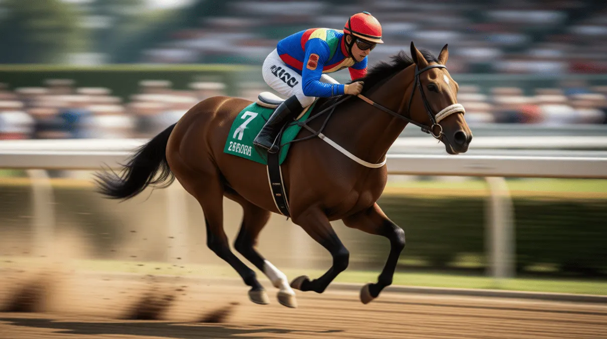 Jockey y entrenador conversando estrategia en el paddock antes de carrera importante